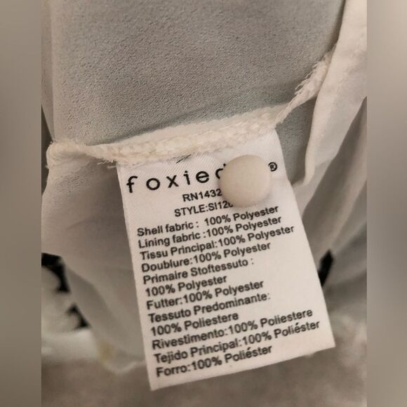 Anthropologie Foxiedox Embroidered  lace mini Dress Ruffle xs pit to pit 17.5” - Picture 6 of 14